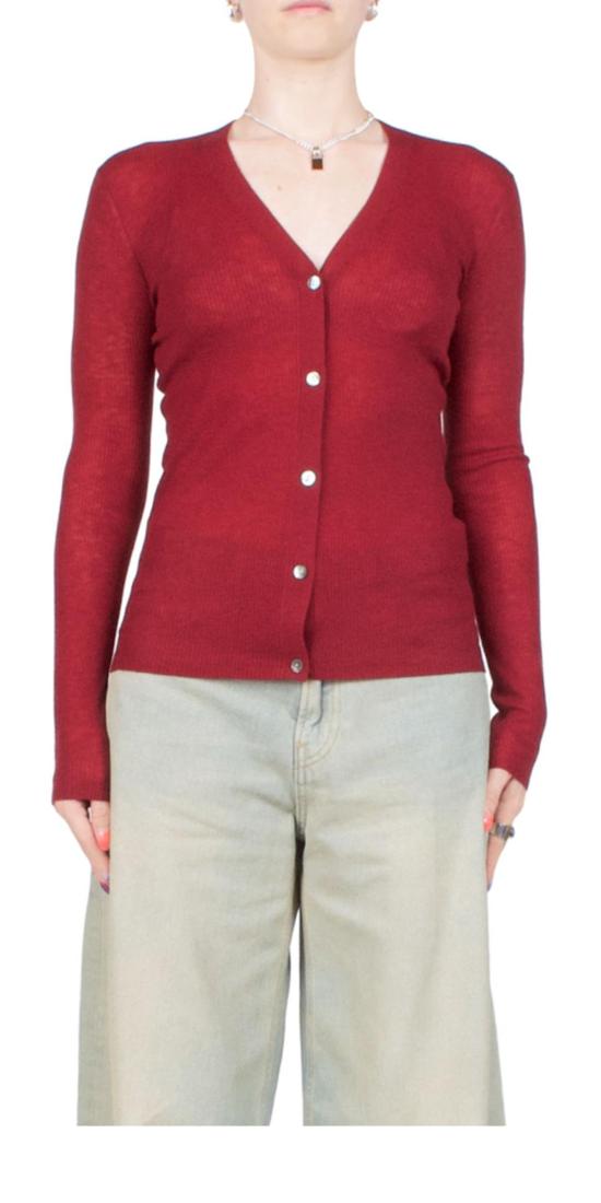  6397 가디건 스키니 리브 V 카디건