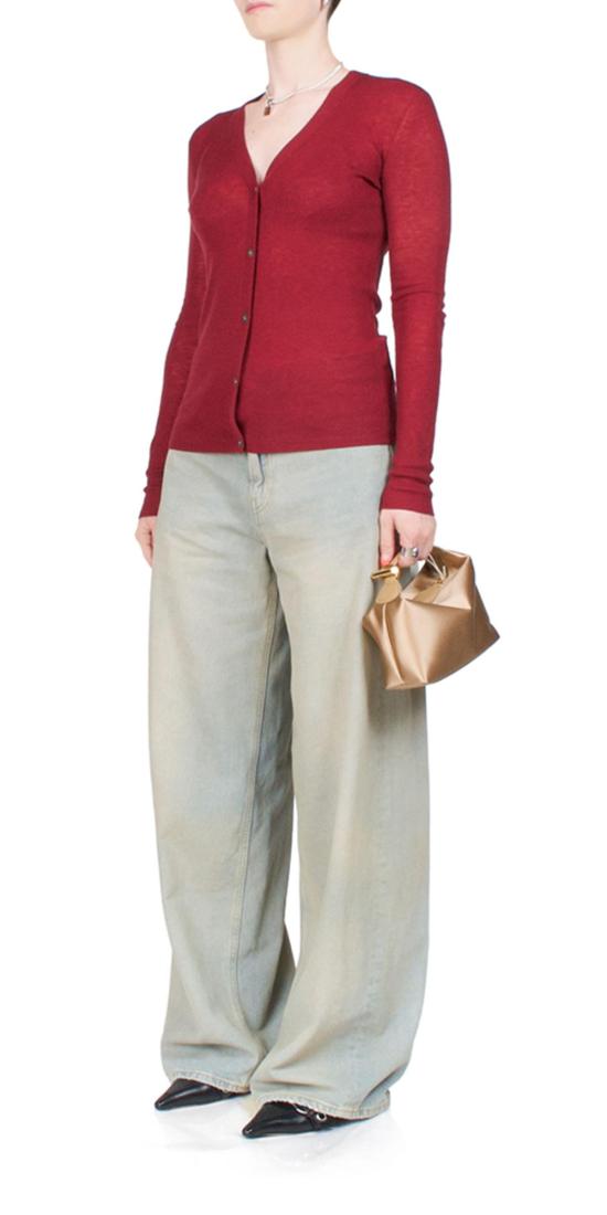  6397 가디건 스키니 리브 V 카디건 - 6397