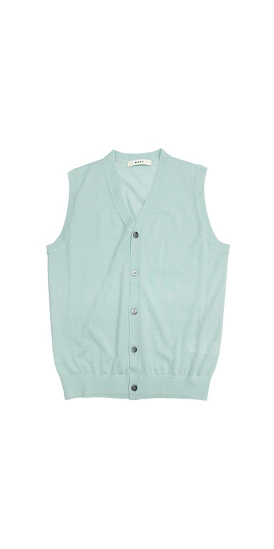  6397 베스트 울 캐시미어 버튼 조끼 - 6397
