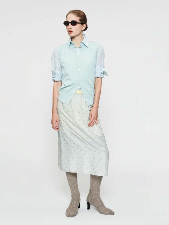  6397 베스트 울 캐시미어 버튼 조끼 - 6397