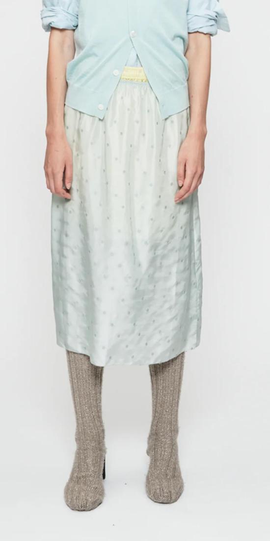  6397 숏 스커트 자수 슬립 스커트 - 6397