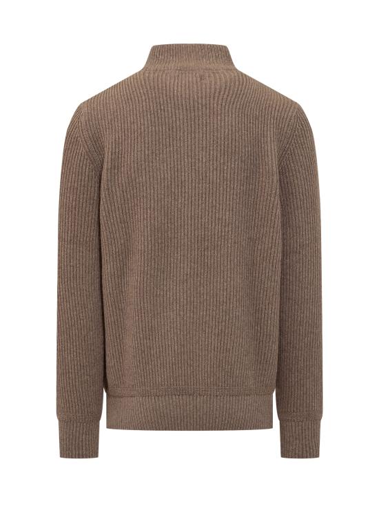 24FW 바버 X 바라쿠타 집업 니트 BRMAG0192UF0608 710 TAN - BARBOUR X BARACUTA