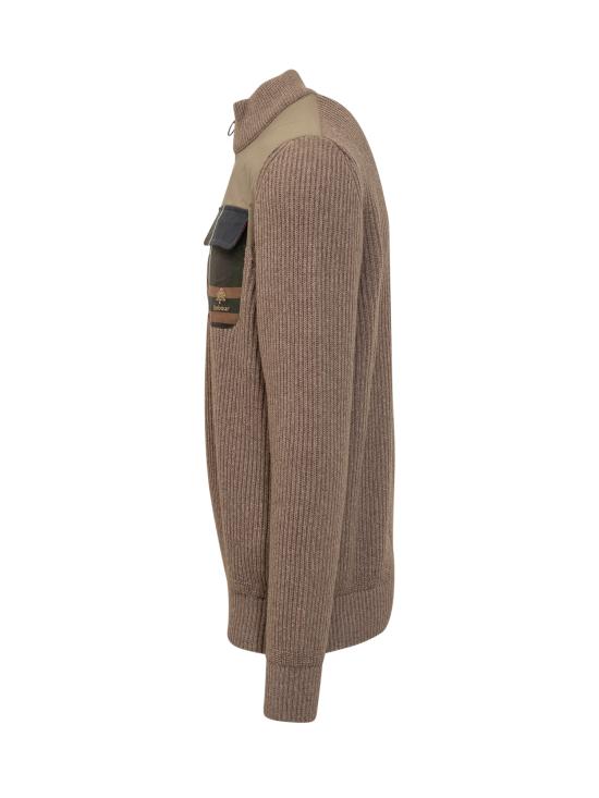 24FW 바버 X 바라쿠타 집업 니트 BRMAG0192UF0608 710 TAN - BARBOUR X BARACUTA