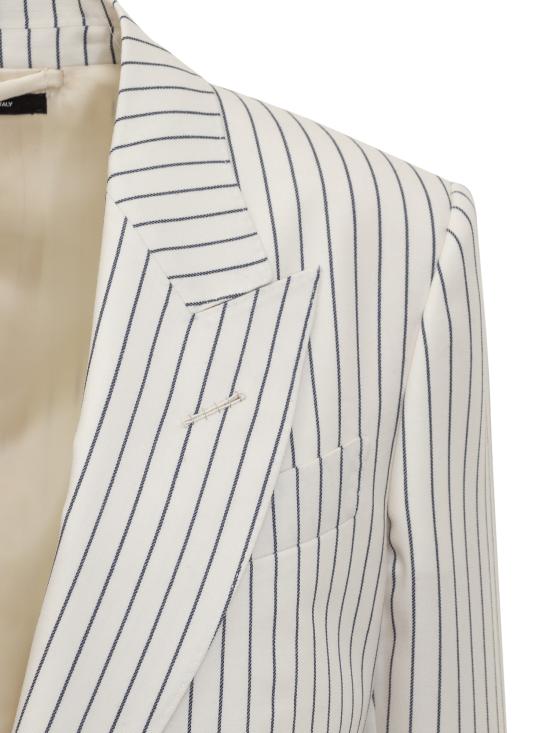 25SS 톰포드 수트 자켓 GI3005FAX1404 ZHBBR OFF WHITE NAVY - TOMFORD