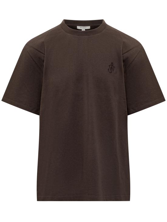 25FW JW앤더슨 반팔 티셔츠 JT0257PG1510 687 DARK BROWN MELANGE