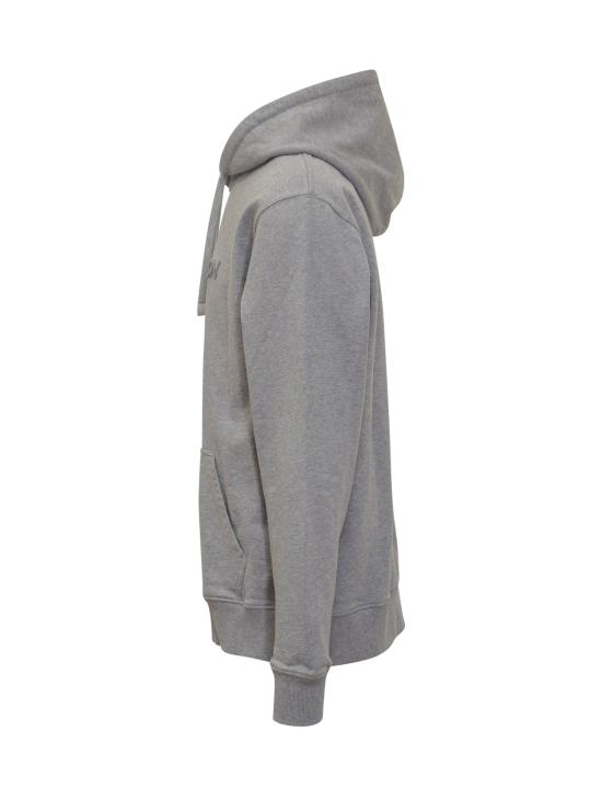 25FW JW앤더슨 로고 패치 포켓 후드 티셔츠 JW0214PG1632 907 GREY MELANGE - JW ANDERSON