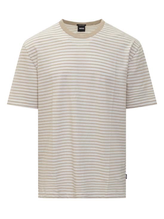 25SS 보스 반팔 티셔츠 50537498 275 LIGHT BEIGE