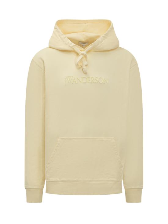 25FW JW앤더슨 로고 패치 포켓 후드 티셔츠 JW0214PG1632 215 BUTTERMILK
