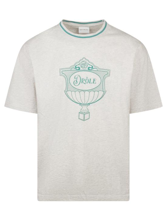 25SS 드롤드무슈 반팔 티셔츠 GTS234CO165 GY GREY