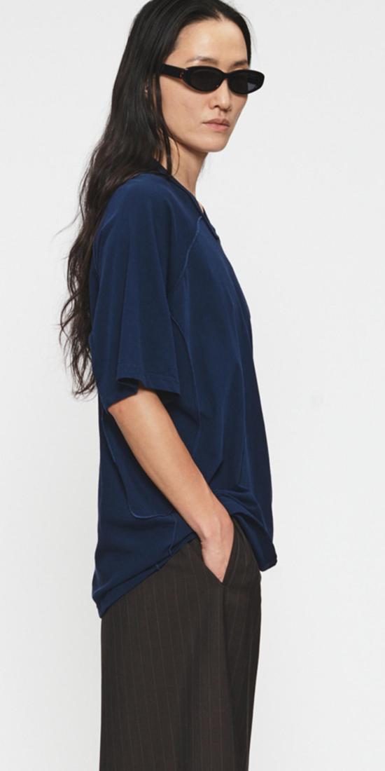  6397 블라우스 인사이드 아웃 V넥 탑 - 6397