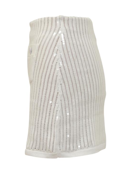 25SS 셀프 포트레이트 숏 스커트 SS25126SKW WHITE - SELF PORTRAIT