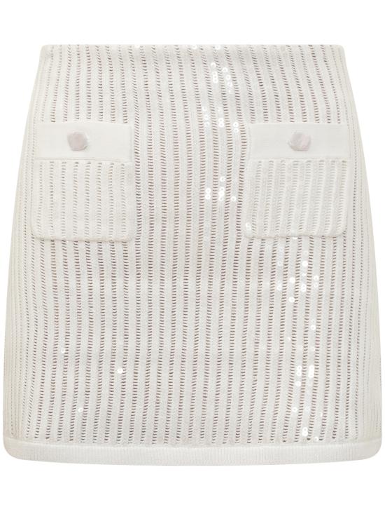 25SS 셀프 포트레이트 숏 스커트 SS25126SKW WHITE