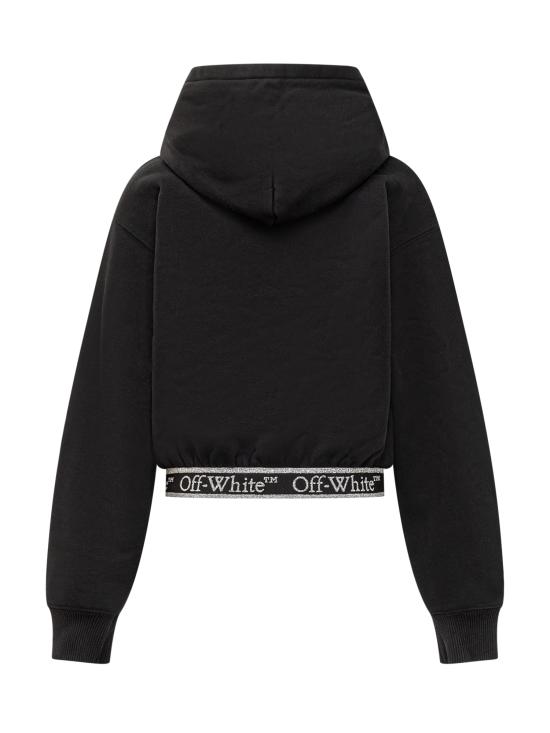 24FW [키즈] 오프화이트 트레이닝 상의 OGBB005F24FLE002 1001 BLACK WHITE - OFF WHITE