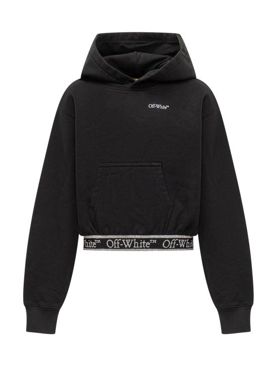 24FW [키즈] 오프화이트 트레이닝 상의 OGBB005F24FLE002 1001 BLACK WHITE