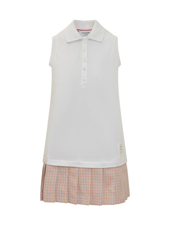  톰브라운 숏 원피스 FJD107A00050 100 WHITE