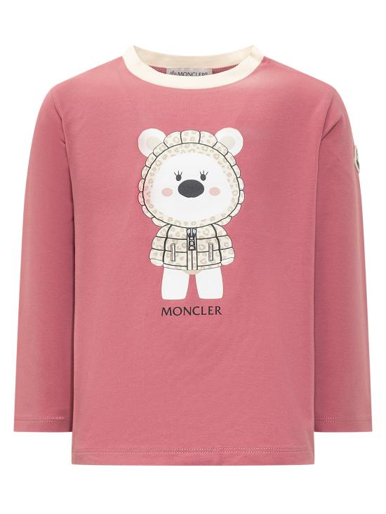 24FW [키즈] 몽클레어 티셔츠 J29518D000068790N 52L ROSA