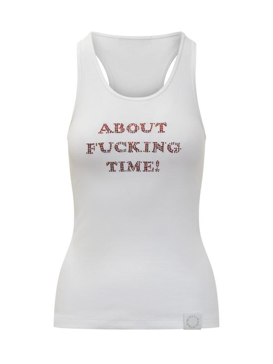 25SS 스텔라 맥카트니 민소매 티셔츠 6J03413SPZ92 9000 PURE WHITE