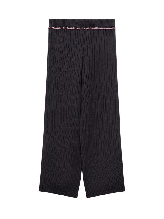 24FW [키즈] 오프화이트 스트레이트 팬츠 OGHG001F24KNI001 1030 BLACK PINK - OFF WHITE