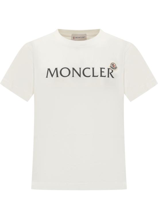 25FW [키즈] 몽클레어 티셔츠 K29548C0001889AFV 034 BIANCO