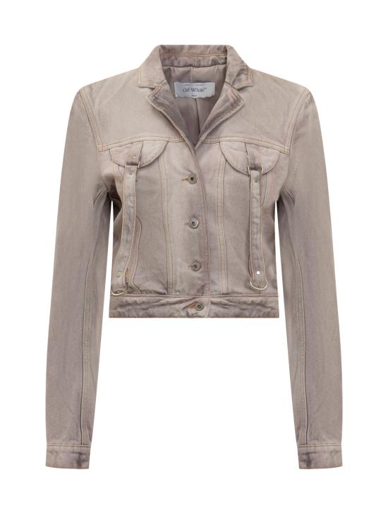  오프화이트 자켓 OWYE052S24DEN003 3600 BURNISHED LILAC