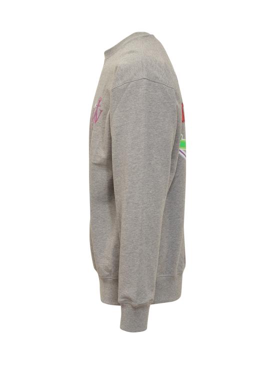  JW앤더슨 긴팔 티셔츠 JW0161PG0861 905 LIGHT GREY MELANGE - JW ANDERSON