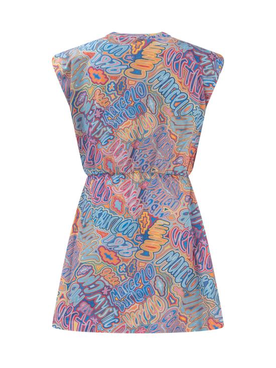  [키즈] 마르셀로 불론 원피스 CGDH001S23JER004 4584 BLUE MULTI - MARCELO BURLON