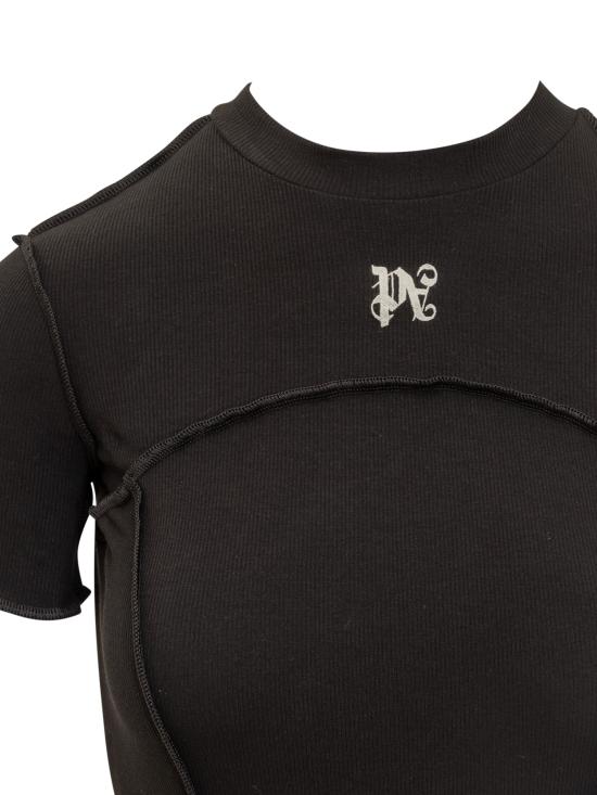  팜앤젤스 숏 원피스 PWDB055S24FAB001 1003 BLACK OFF WHITE - PALM ANGELS