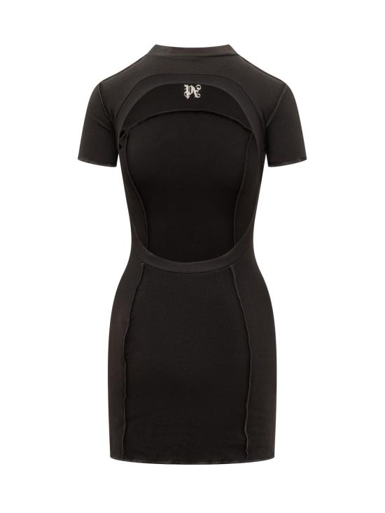  팜앤젤스 숏 원피스 PWDB055S24FAB001 1003 BLACK OFF WHITE - PALM ANGELS