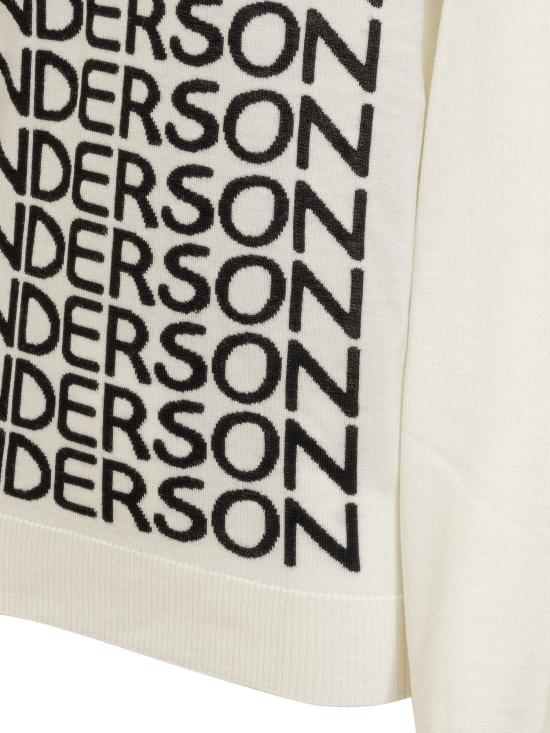  JW앤더슨 긴팔 티셔츠 KW0848YN0170 903 WHITE BLACK - JW ANDERSON
