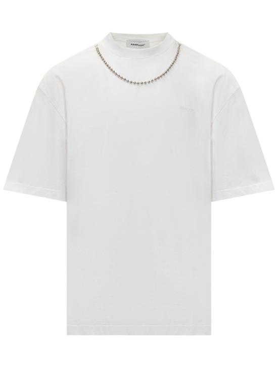  엠부시 반팔 티셔츠 BMAA001S24JER001 0101 BLANC DE