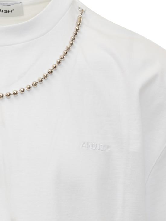  엠부시 반팔 티셔츠 BMAA001S24JER001 0101 BLANC DE - AMBUSH