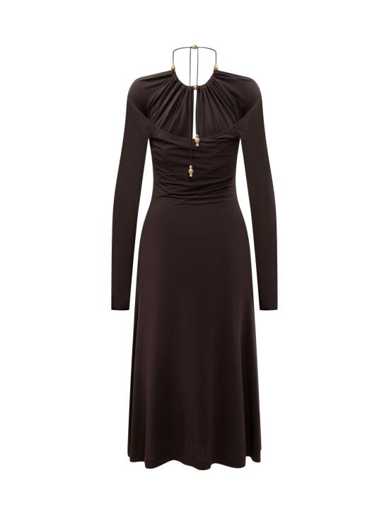 24FW 살바토레 페라가모 원피스 13F628 775659 MARRONE EXPRESSO ORO - SALVATORE FERRAGAMO