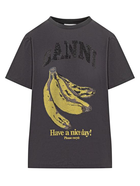 25FW 가니 바나나 그래픽 티셔츠 T4238 252 PHANTOM