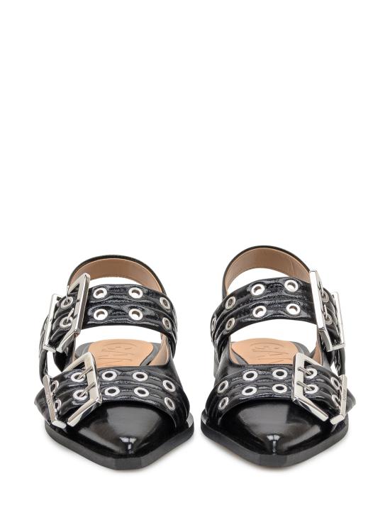 25FW 가니 버클 플랫 슈즈 S2730 099 BLACK - GANNI