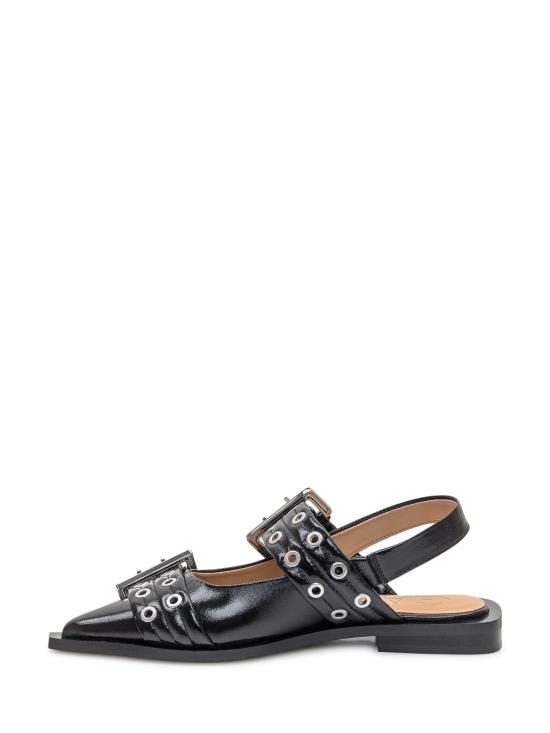 25FW 가니 버클 플랫 슈즈 S2730 099 BLACK - GANNI