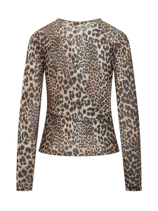 25FW 가니 긴팔 티셔츠 T4208 943 LEOPARD - GANNI