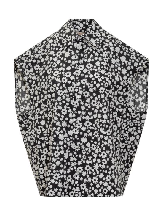 25SS 마르니 블라우스 CAMA0565S1UTC463 PFN99 BLACK