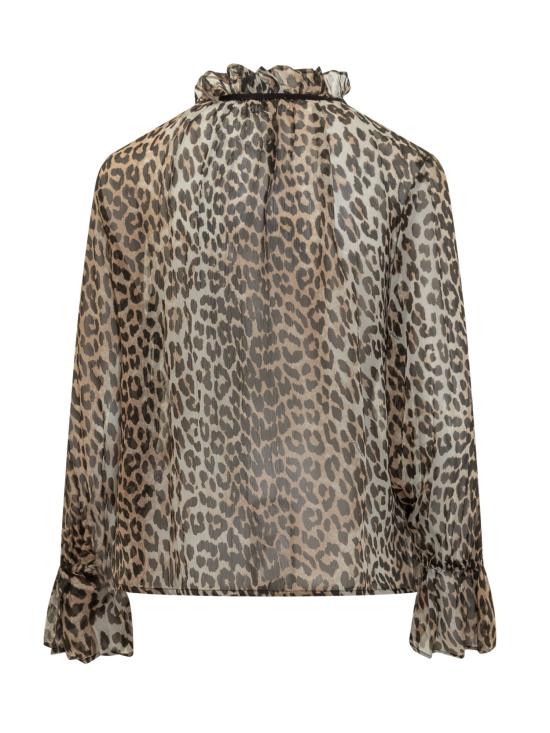 25FW 가니 블라우스 W0570 943 LEOPARD - GANNI