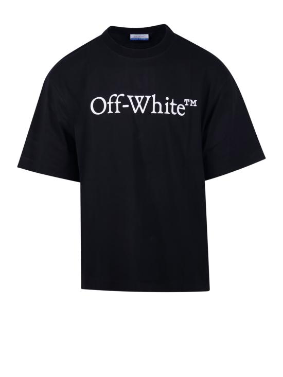 25SS 오프화이트 반팔 티셔츠 OMAA120C99JER008 1001 BLACK WHITE