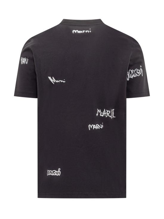 25FW 마르니 반팔 티셔츠 HUMU0198DPUSCY34 LOB99 BLU SCURO - MARNI