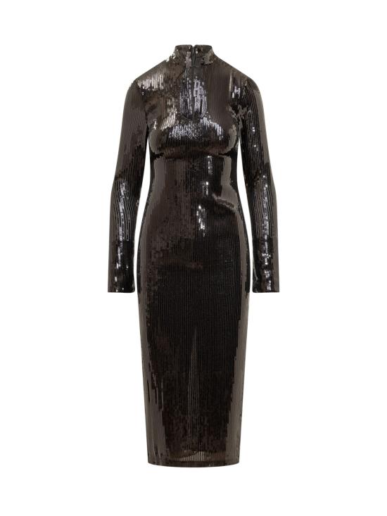  데 라 발리 미디 원피스 AW23DS1317 BLACK