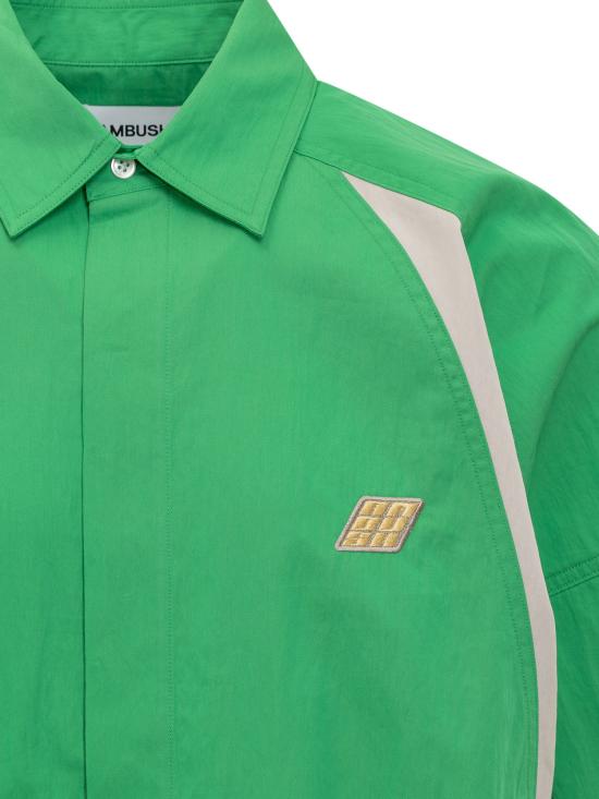  엠부시 반팔 셔츠 BMGA070S23FAB001 5962 GREEN CURR - AMBUSH