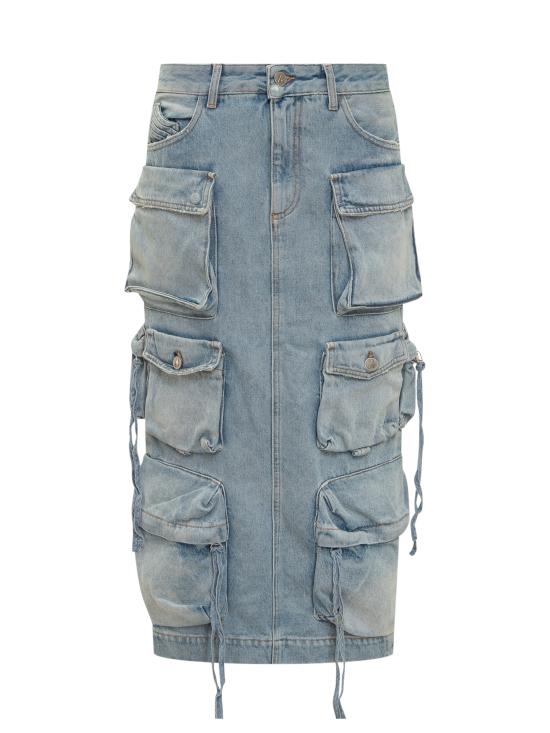  디 아티코 스커트 241WCS189D073 024 SKY BLUE