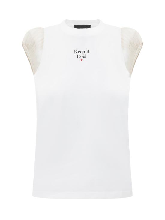  디스퀘어드2 민소매 티셔츠 S72GD0355S21600 100 BIANCO