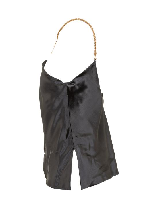  살바토레 페라가모 민소매 티셔츠 13C687 770572 NERO BIANCO - SALVATORE FERRAGAMO