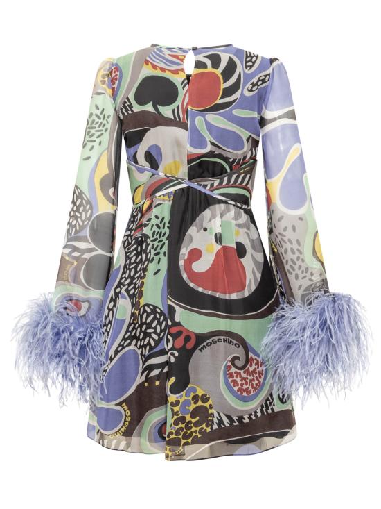  모스키노 숏 원피스 04460553 2555 FANTASIA NERO - MOSCHINO