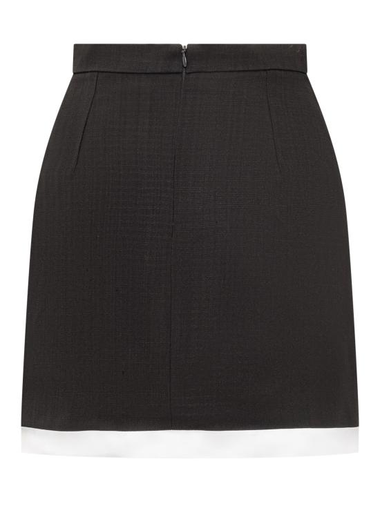  카사블랑카 스커트 WF22SK034 03 BLACK OFF WHITE - CASABLANCA