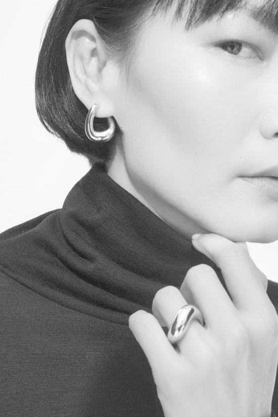  톰우드 이어링 실버 트위스트 후프 귀걸이 - TOM WOOD