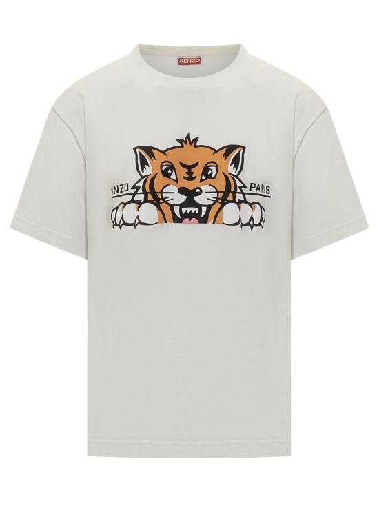 25FW 겐조 반팔 티셔츠 FF65TS4514SG 02 OFF WHITE