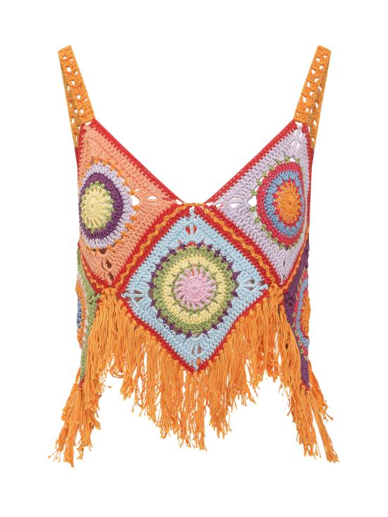  믹스익 민소매 티셔츠 LEARYX21CD1231PCT0TOP ORANGE ARANCIONE PESCA